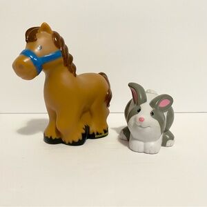 Little People Animal Figures Horse Bunny Vintage Fisher Price Farm Lot 4/$20 🛑